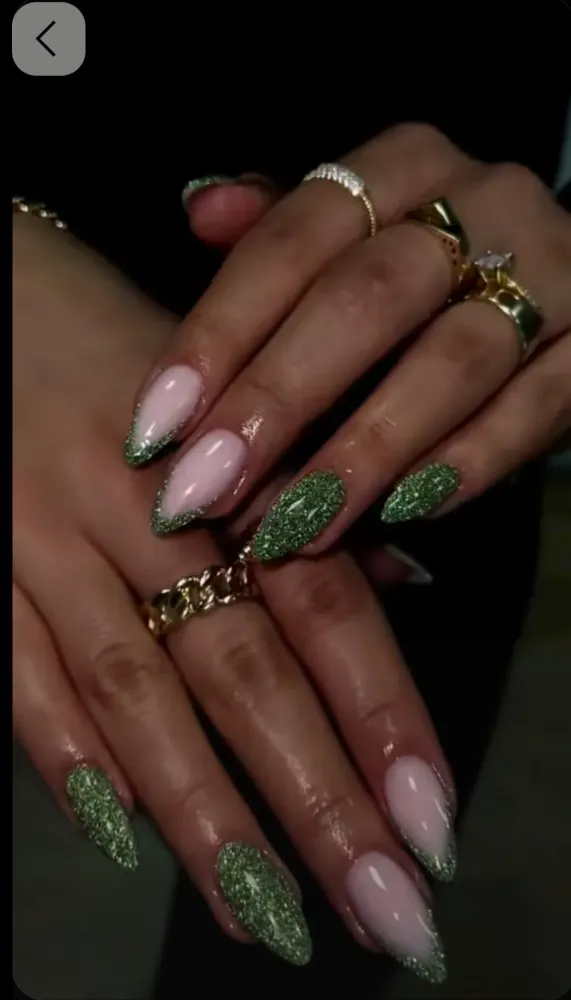 cathys nails manucure rose vert